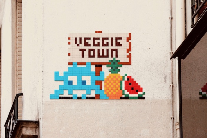 Mosaïques, Spaces Invaders, Invader, veggie town