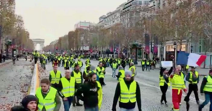 Gilets jaunes, Champs-Elysées, defile anti-mode
