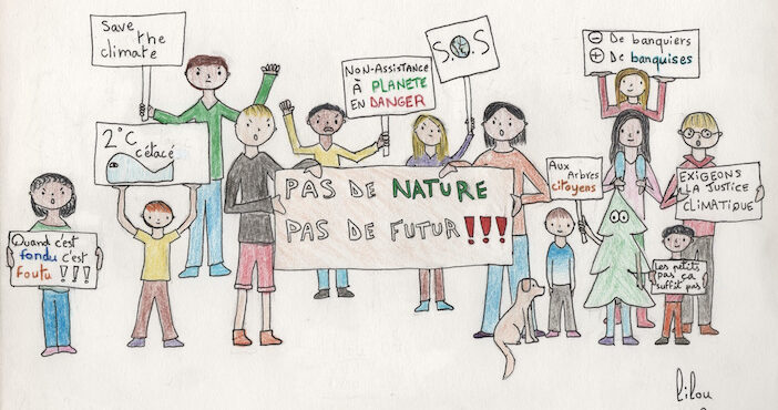 Parents pour la planète, dessin de Lilou Arn